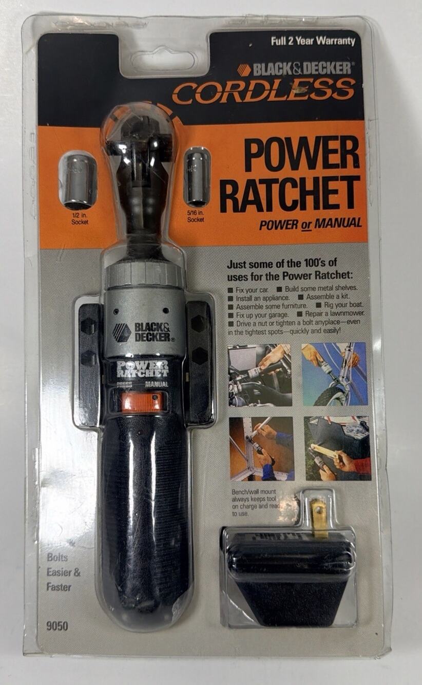 Black & Decker Cordless Power Or Manual Ratchet 9050 - New